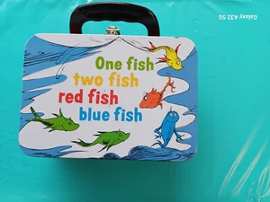 vintage Dr. Seuss one fish two fish red fish blue fish lunch box - Picture 1 of 7