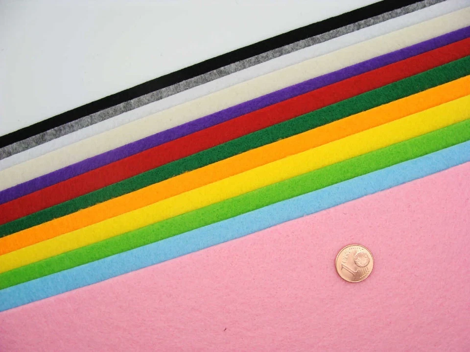 Feutrine couleur au choix 29x29cm épaisse 3mm Feutre tissu loisirs créatifs - Photo 1/1
