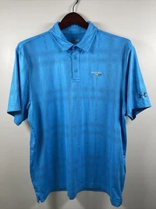 Camisa Polo Under Armour Para Hombre Grande Azul Lunares Negro Frío Golf Rendimiento - Imagen 1 de 11