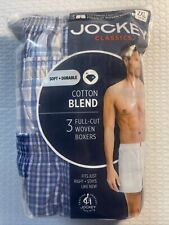 NEW Jockey Classics Cotton Blend 2 Full Cut Woven Boxers Big Man Mens Size 2XL