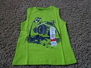 Niño Talla 2T Verde y Azul Muscle Tank Nuevo Con Etiquetas Monster Truck JUMPING BEANS Sin Mangas - Imagen 1 de 3