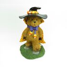 Vintage Halloween Resin Teddy Bear Figurine with WITCH Costume 8' Tall HTF