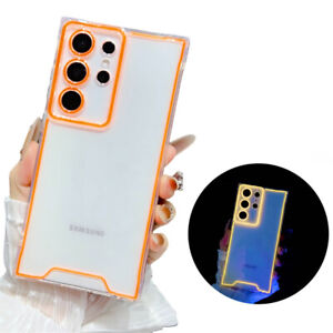 Luminous Phone Case Clear Soft TPU Cover for Samsung S24 Ultra S23 Plus S22 S21