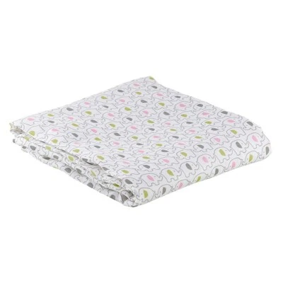 Stephan Baby: Baby Girl  Pink Elephant  Swaddle Blanket 45" x 45" NEW - Image 1 of 2