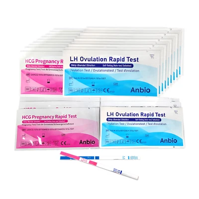 Anbio 50 Ovulationstest 25 miu/ml + 20 Schwangerschaftstest Frühtest 10 miu/ml - Bild 1 von 4