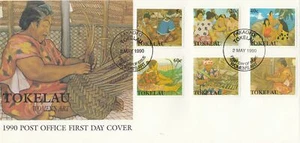 Tokelau Islands Scott 165-70 FDC - arte para mujer - Imagen 1 de 1