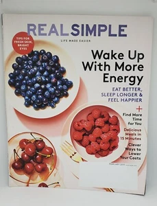 REAL SIMPLE Life Made Easier February 2019 Tips/Energy/Sleep Longer/Recipes - Picture 1 of 2