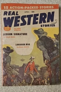 Real Western Stories April 1957 Pulp Banshee Singer, Lloyd Kevin - Complete - Picture 1 of 5