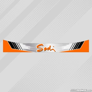 SODI STYLE HELMET VISOR STICKER/STRIP - KARTING - Picture 1 of 1