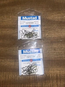 mustad signature fly hooks r75-79580 streamer 2xh/5xl size 8 (2 Pack) Qty:50 - Picture 1 of 1