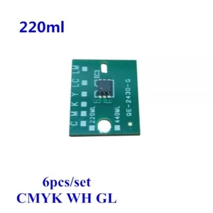 6pcs Generic 220ml One-time Chip for Roland VersaUV LEC-540 / LEF-300 UV Ink - Picture 1 of 5