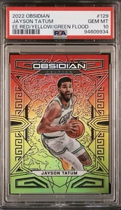 2022 Obsidian Jayson Tatum rot/gelb/grün Flut/75 PSA 10 EDELSTEINE NEUWERTIG - Bild 1 von 2