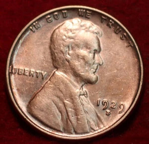 πΊπΈ Uncirculated 1929-S San Francisco Mint Red Copper Lincoln Wheat Cent USA - Picture 1 of 2