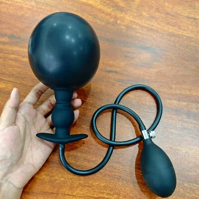 Consolador inflable extra grande bomba anal tapón trasero estimulador punto G juguetes para parejas Foto 1 de 4