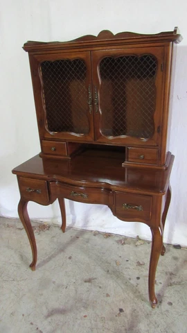 French Secretary Desk Designer Bookcase Cover