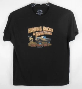Ranger RZ Outdoor Realtree Hunting Bucks & Driving Trucks Youth XL Black T-Shirt - Picture 1 of 4