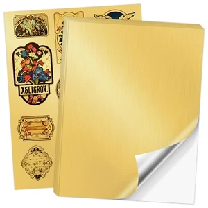 60 Koala Brushed Gold Vinyl Sticker Paper for Inkjet & Laser Printers Waterproof - Afbeelding 1 van 9