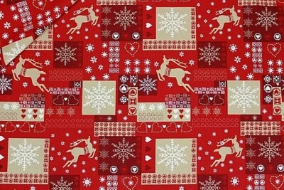 MFC TESSUTO PANAMA OTRANTO XMAS EDITION COTONE 100% (gr. 315 mtl.) H. 150X50 cm
