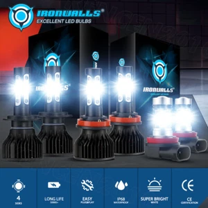 For Ford Fusion 2006-2017 4-sides LED Headlights High Low Beam Fog Lights White - Picture 1 of 17