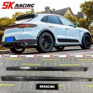 Alerón labial de extensión de faldones laterales de fibra de carbono real para Porsche Macan 2015-2021 - Imagen 1 de 19