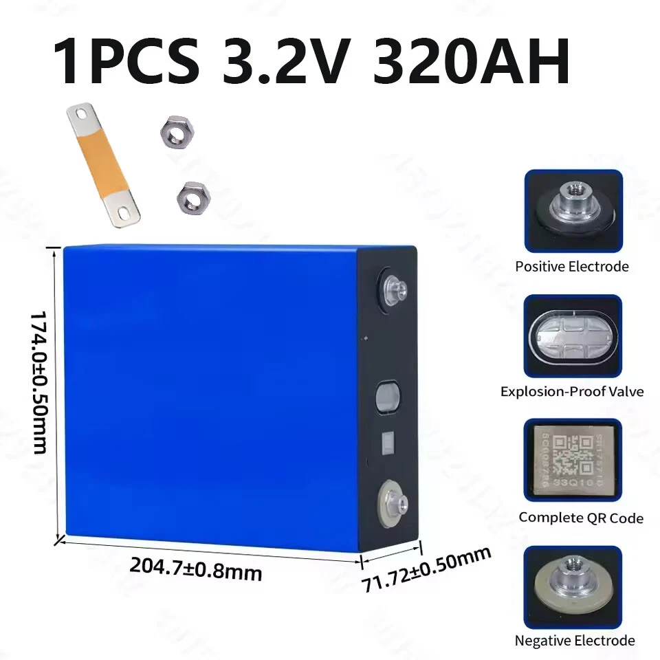 DREAMDASH Lifepo4 Batterie 320AH 3.2V 10000 Zyklen akku für RV EV Boot Golf Cart Yacht Van