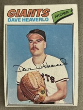 1977 Topps Dave Heaverlo Baseball Card #97 San Francisco Giants Pitcher VGEX