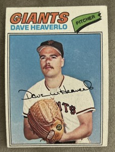 1977 Topps Dave Heaverlo Baseball Card #97 San Francisco Giants Pitcher VGEX