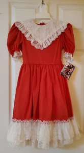 Vintage Dolls & Darlings Girls Red Ruffled Lace Pageant Party Dress Size 14 NWT - Picture 1 of 16