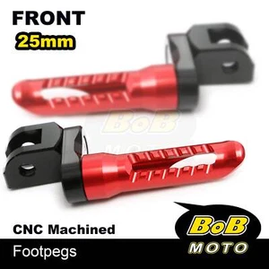 BOB 25mm Extend Front Foot Pegs RED For Yamaha XSR 900 16 17 18 19 20 - Picture 1 of 7