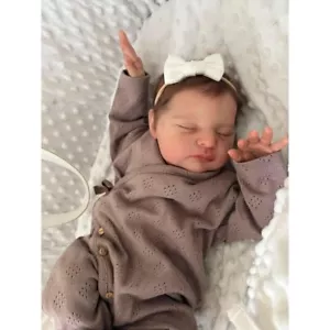 20Inch Reborn Baby Puppe Laura with Rooted Hair Painted 3D Skin Newborn Handmade - Bild 1 von 4