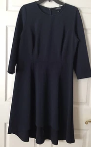 The Limited women’s size XL Solid Navy Blue stretch fit flare dress 3/4 Sleeve - Picture 1 of 6
