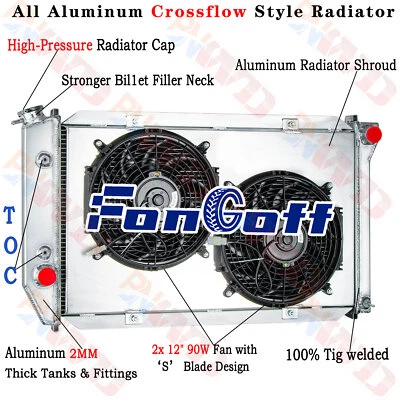 3 Row Radiator Shroud Fan For 1972-1979 FORD RANCHERO/73-76 LINCOLN CONTINENTAL - Image 1 of 4