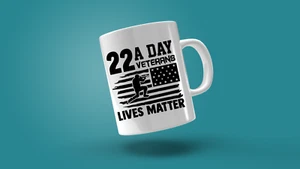 Taza de café 22 a Day Veterans Lives Matter - Imagen 1 de 1