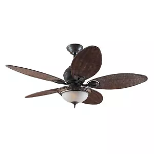 Tropical ceiling fan light with pull chain Hunter CARIBBEAN BREEZE 137cm 54" - Picture 1 of 5