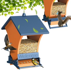 Wildpark Mangiatoia per Uccellini a Prova di Scoiattolo per Esterno, Mangiatoia da Appendere in Metallo da 5LB,... - Foto 1 di 7