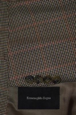 MINT EU 52R US 42R ERMENEGILDO ZEGNA Brown Hounds Tooth Check Sport Coat blazer - Image 1 of 4