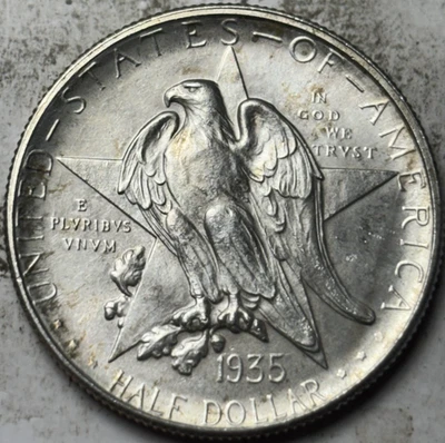 1935-D Texas 50c Commemorative Half Dollar. Attractive Uncirculated Example! - Image 1 of 2