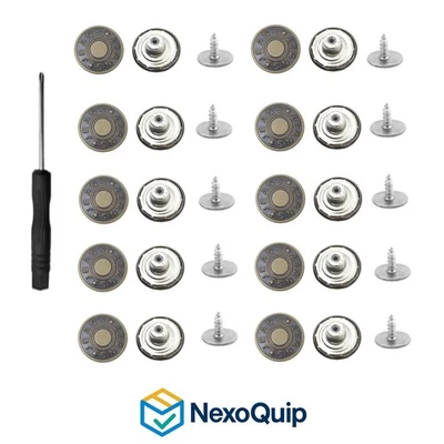 10 Stück Jeansknöpfe Ersatz Knöpfe 17mm Metall Schraubknöpfe Bronze - Bild 1 von 4