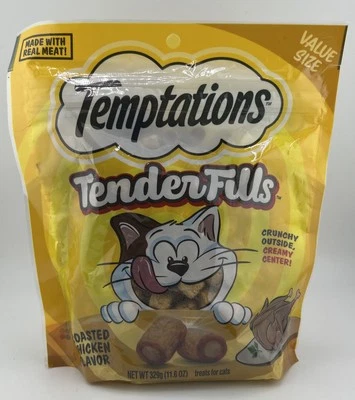 Rellenos tiernos sabor pollo asado crujiente y suave golosinas para gatos adultos 11,6 o Foto 1 de 3