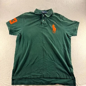 Camisa de golf vintage Polo Ralph Lauren para hombre XL verde algodón pony ajuste personalizado retro - Imagen 1 de 11