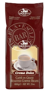 Saquella Caffe Crema Selezione Exclusiv Bar Crema Dolce 1 Kg ganze Bohne nussfa - Picture 1 of 1