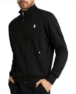U.S. Polo Assn. Bomberjacke Herren schwarz Reißverschluss vorne mehrere Größen  - Bild 1 von 10
