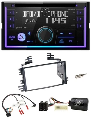 JVC Lenkrad USB 2DIN DAB Bluetooth CD Autoradio für Kia Sportage II 2005-2008 sc - Bild 1 von 4