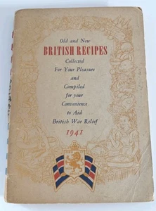 Old and New British Recipes Cookbook for 1941 War Relief Vintage for American - Picture 1 of 12