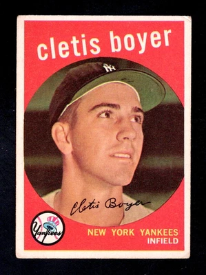 Tarjeta de béisbol 1959 Topps #251 Clete Boyer New York Yankees en muy buena condición-excelente Foto 1 de 2