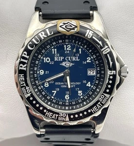 Rare RIP CURL Ocean Technology Surf Watch 100M Water Resistant Blue Dial - Picture 1 of 6