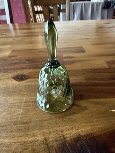 Fenton Emerald Green Glass Miniature Bell Watson 4” - Picture 1 of 5