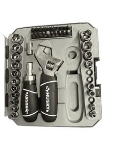 Husky 1/4 in. and 3/8 in. Stubby Ratchet and Socket Set (43-Piece) - Picture 1 of 1