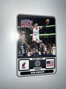 BAM ADEBAYO Global Icons 2024-25 Panini NBA #73 Sticker Card MIAMI HEAT - Foto 1 di 2