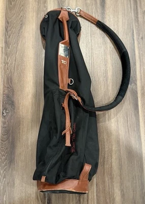 GREAT Mackenzie 8” Black/Brown Ballistic Nylon Carry walking Bag 2 pocket - Image 1 of 4